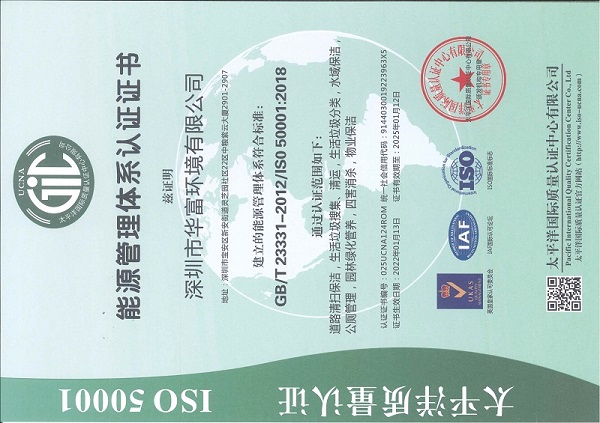 能源管理体系认证证书